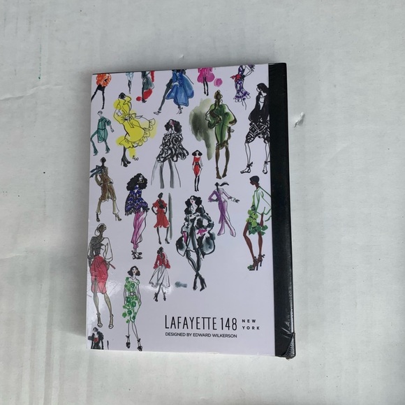 Lafayette 148 New York canvas tote bag purse & note book - Picture 2 of 5